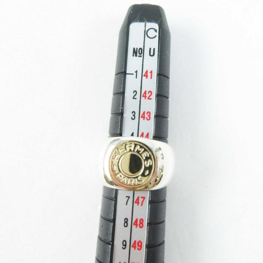 HERMES Ring Main: SV925, Part: 750, K18YG Silver gold Serie No. 55 Women(Unisex) Used Authentic