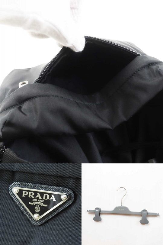 PRADA flare skirt 21H909 Outer: 100% polyamide, some parts: leather black Women 38 Used Authentic