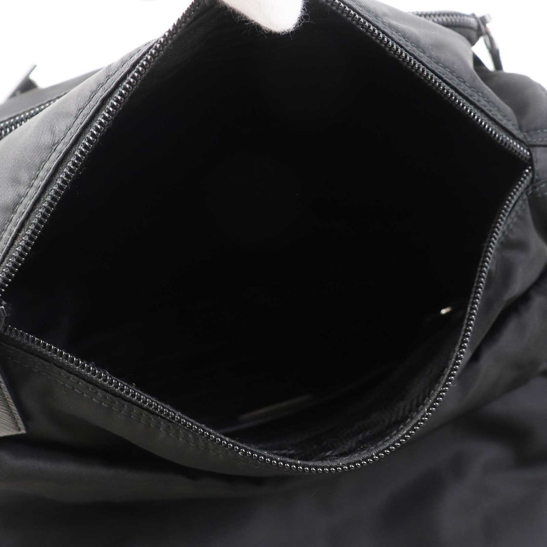 PRADA Shoulder Bag 1BD953 Main: Nylon, Part: Leather NERO Black Re-Nylon Women Used Authentic