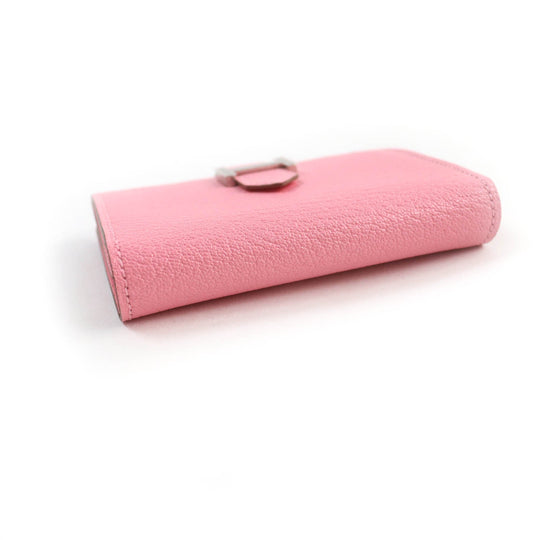 HERMES name card holder Main: Chevre Rose azare Bearn Mini Women Used Authentic