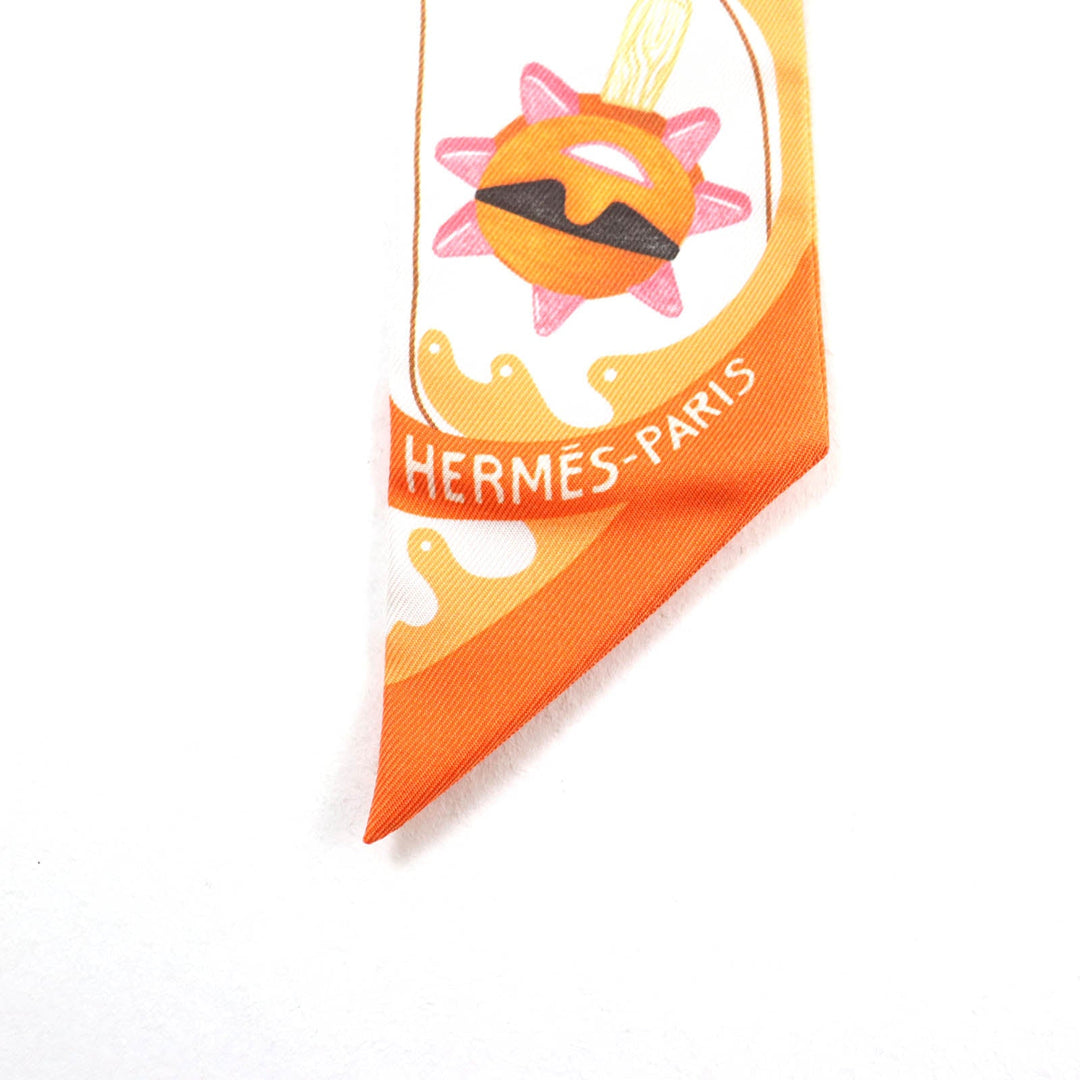 HERMES scarf Main: 100% silk Multi FUNNY ICE CREAM Women Used Authentic