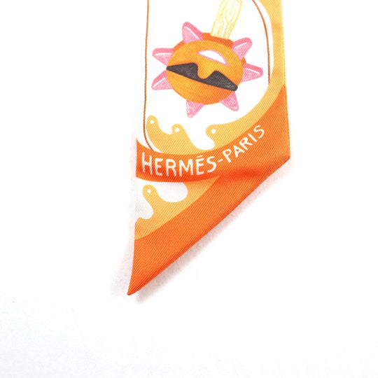 HERMES scarf Main: 100% silk Multi FUNNY ICE CREAM Women Used Authentic