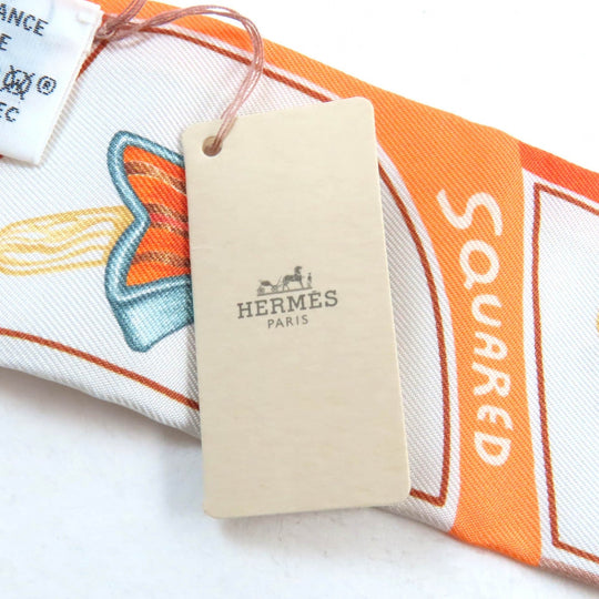 HERMES scarf Main: 100% silk Multi FUNNY ICE CREAM Women Used Authentic
