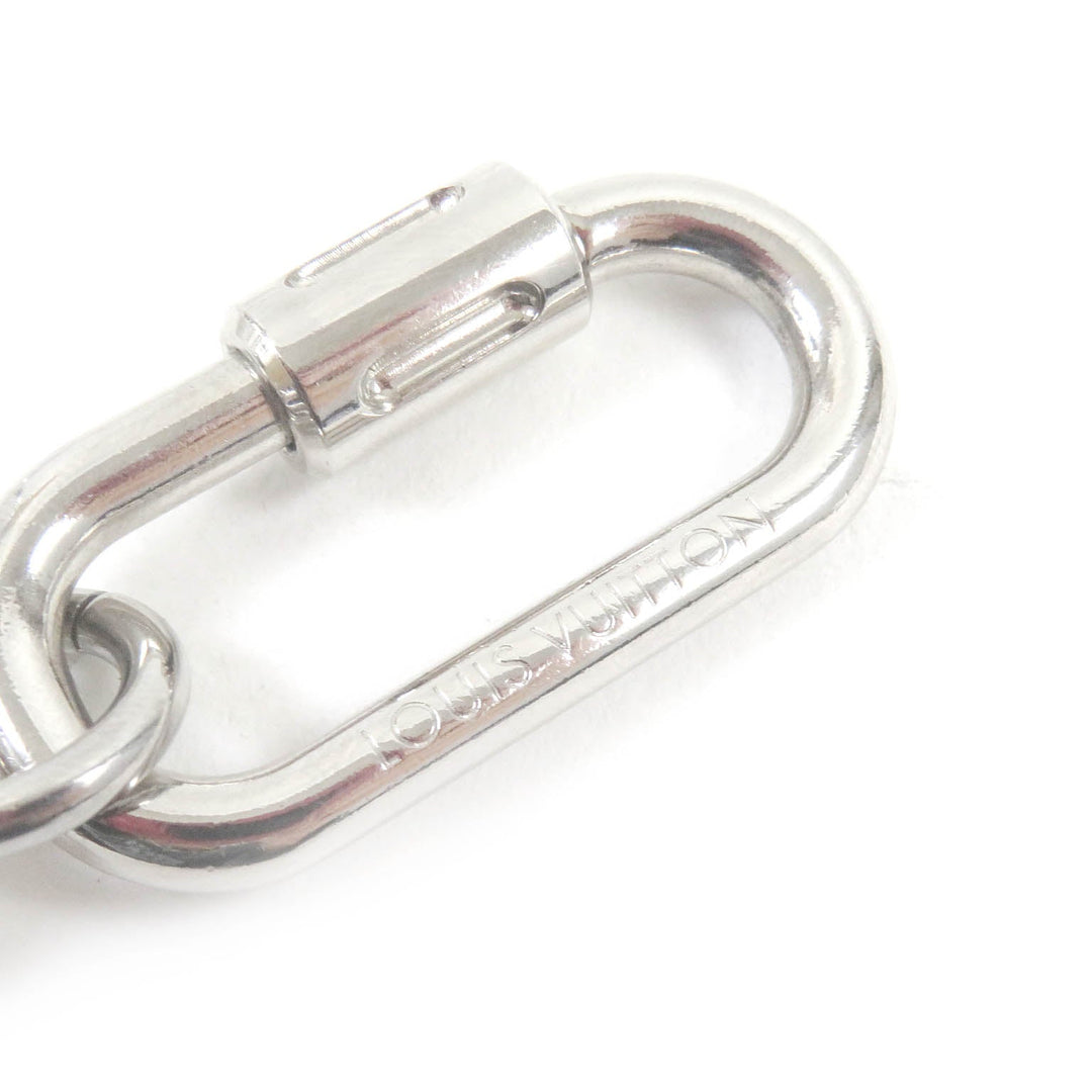 LOUIS VUITTON Necklace MP2566 Metal.Ceramic Silver white mens Used Authentic