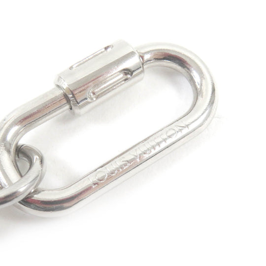 LOUIS VUITTON Necklace MP2566 Metal.Ceramic Silver white mens Used Authentic