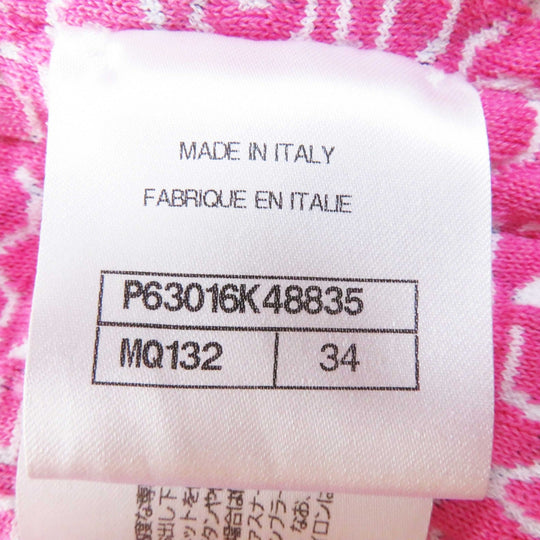 CHANEL No color jacket 20P P63016 Outer material: 82% cotton, Outer material: 15% viscose (rayon), Outer material: 3% polyester, Part: 100% cotton Navy light blue Women 34 Used Authentic