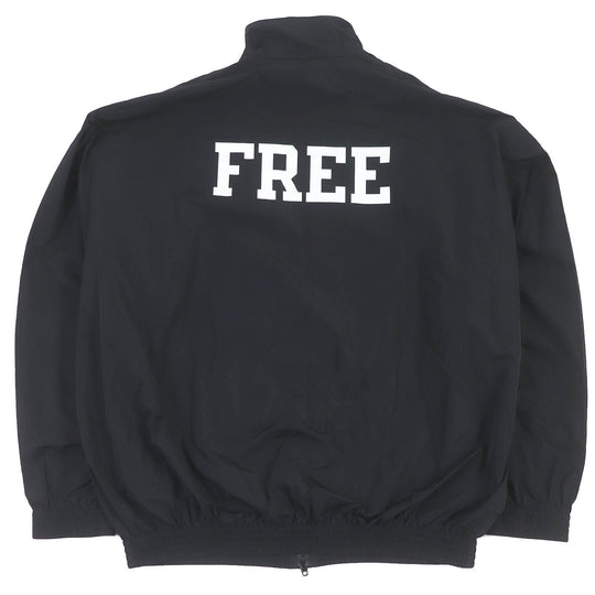 BALENCIAGA Nylon jacket 662984 Outer: 62% nylon, Outer: 38% rayon, Lining: 100% polyester, Part: 50% cotton, Part: 50% rayon, Embroidery: 100% polyester Dark Navy type FREE Back Print Nylon Jacket mens 52 Used Authentic