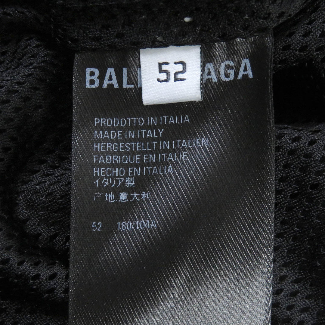 BALENCIAGA Nylon jacket 662984 Outer: 62% nylon, Outer: 38% rayon, Lining: 100% polyester, Part: 50% cotton, Part: 50% rayon, Embroidery: 100% polyester Dark Navy type FREE Back Print Nylon Jacket mens 52 Used Authentic