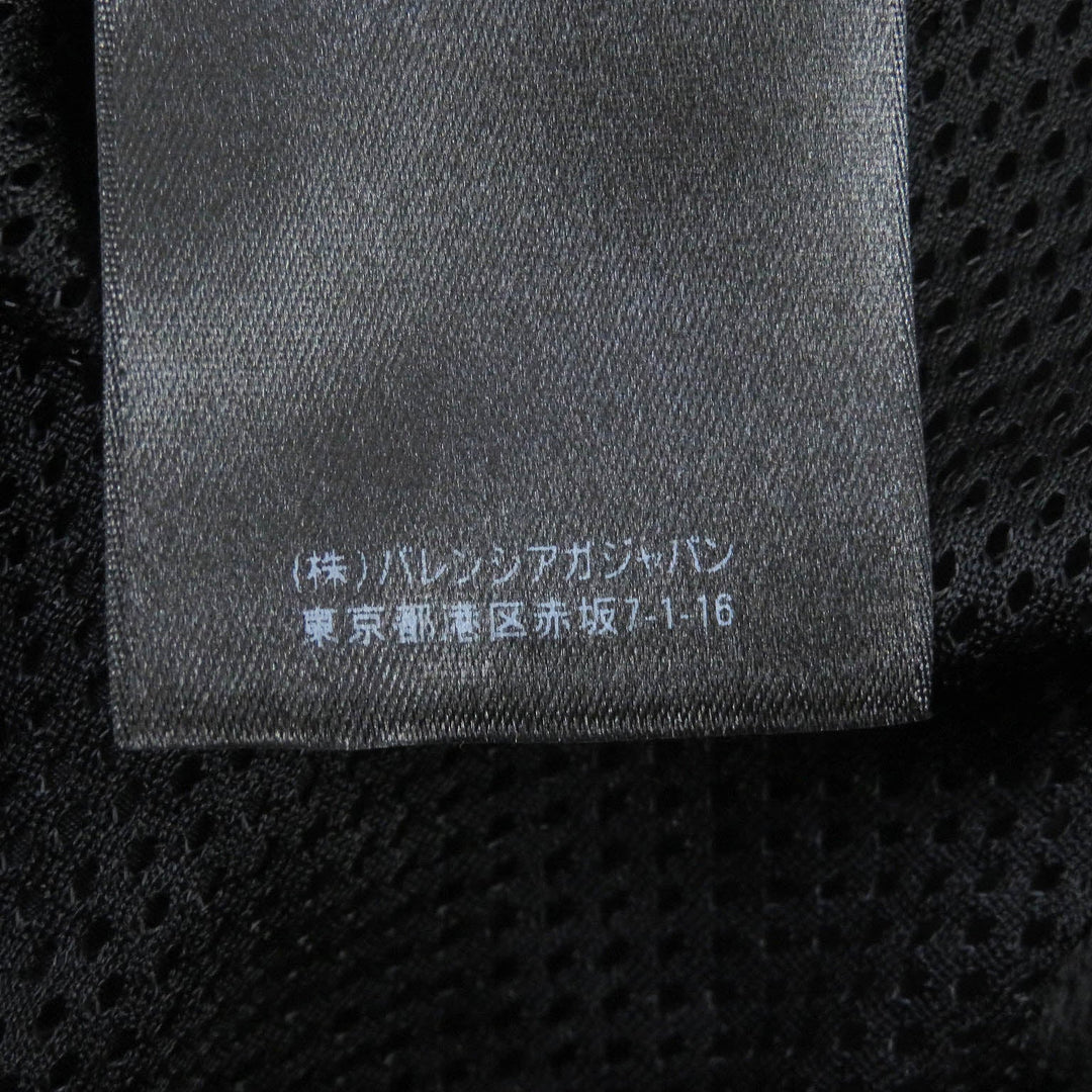 BALENCIAGA Nylon jacket 662984 Outer: 62% nylon, Outer: 38% rayon, Lining: 100% polyester, Part: 50% cotton, Part: 50% rayon, Embroidery: 100% polyester Dark Navy type FREE Back Print Nylon Jacket mens 52 Used Authentic