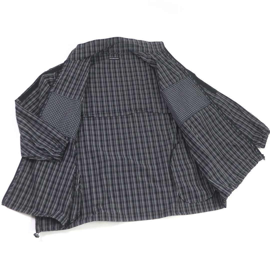 BALENCIAGA Nylon jacket 571439 Main: 100% cotton, Part: 100% polyester black mens 48 Used Authentic