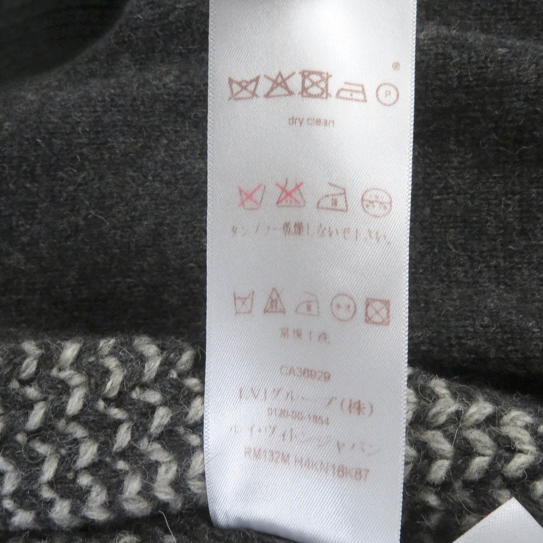 LOUIS VUITTON Jacket Main: 100% camel, some parts: lamb leather charcoal mens XL Used Authentic