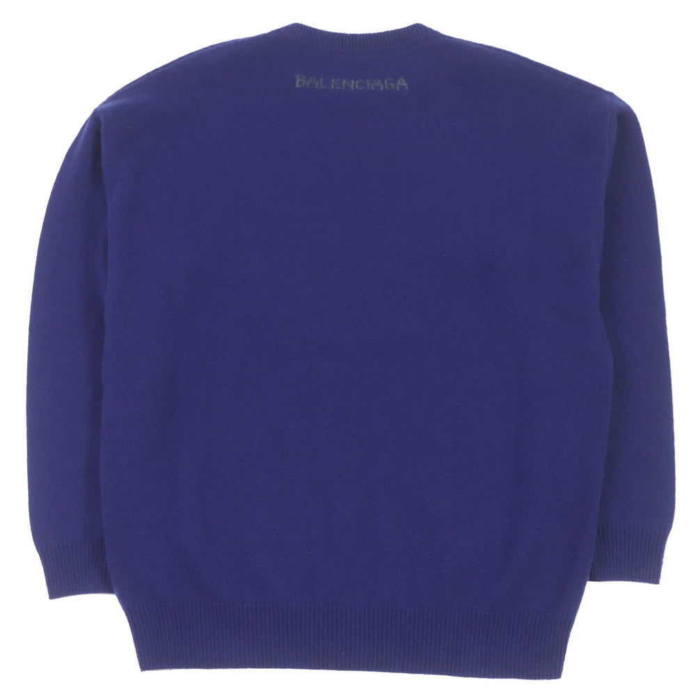 BALENCIAGA sweater 641791 Main: 100% cashmere blue mens XS Used Authentic
