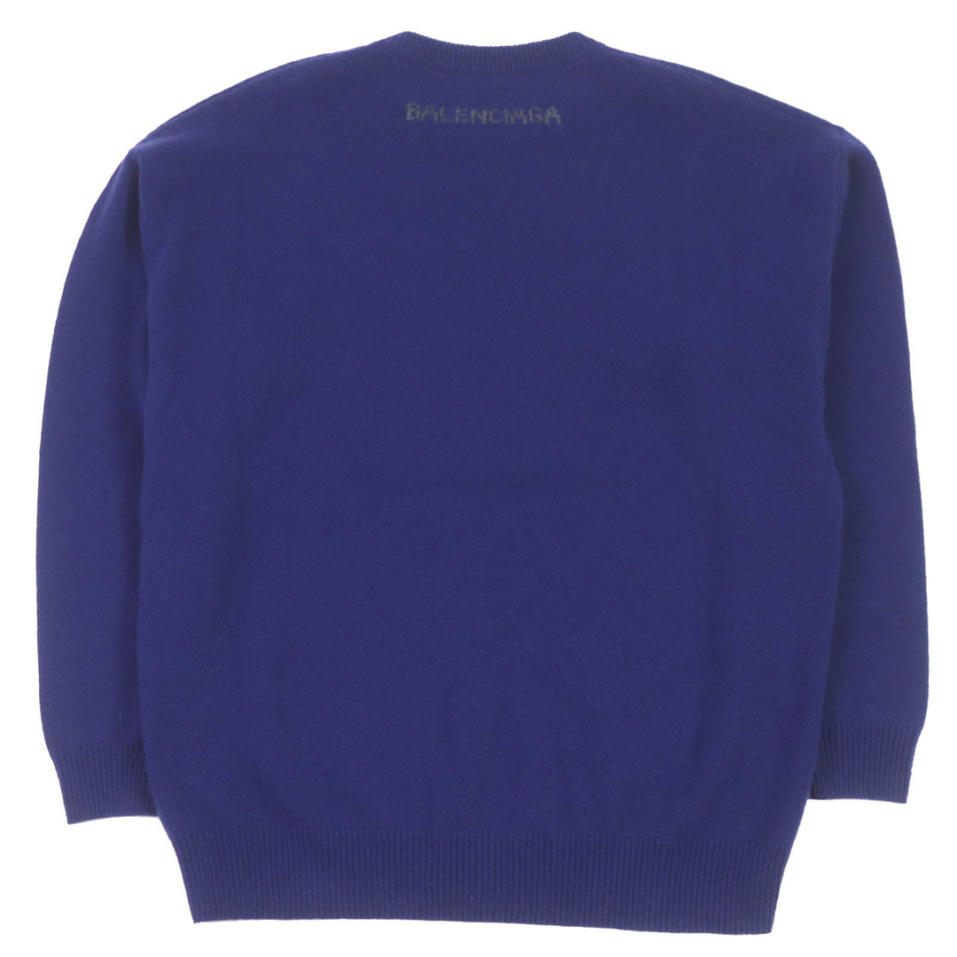 BALENCIAGA sweater 641791 Main: 100% cashmere blue mens XS Used Authentic