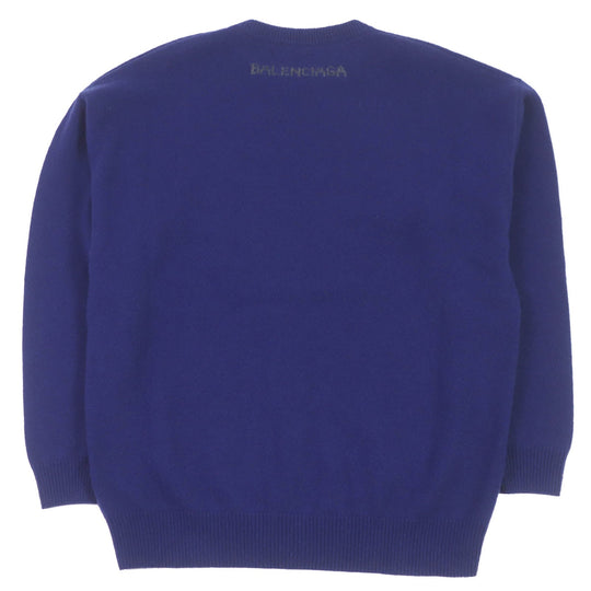 BALENCIAGA sweater 641791 Main: 100% cashmere blue mens XS Used Authentic