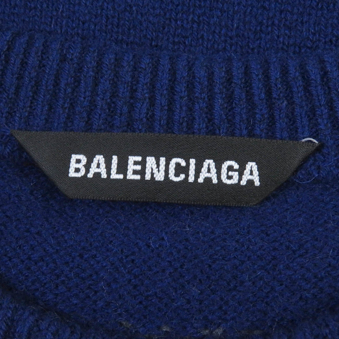 BALENCIAGA sweater 641791 Main: 100% cashmere blue mens XS Used Authentic