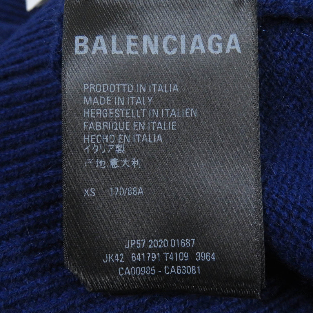 BALENCIAGA sweater 641791 Main: 100% cashmere blue mens XS Used Authentic