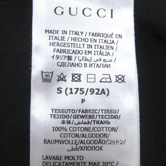 GUCCI Short sleeve T-shirt 616036 Main: 100% cotton black mens S Used Authentic
