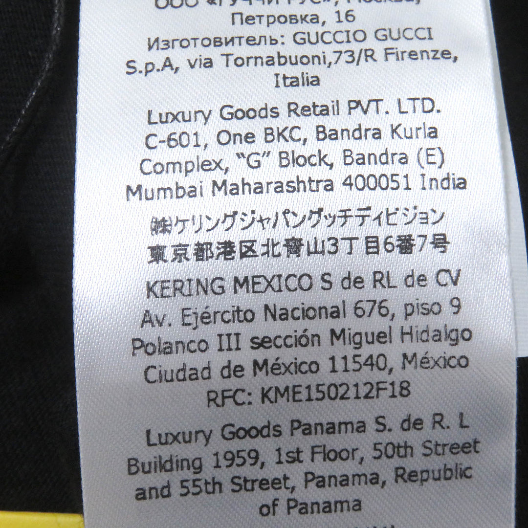 GUCCI Short sleeve T-shirt 616036 Main: 100% cotton black mens S Used Authentic