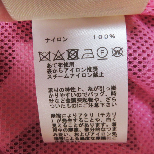 HERMES Vest 3E0253DW Main: 100% nylon Pink Bordeaux Fantaisie d'Etriers Stirrup Fantasy Women 38 Used Authentic