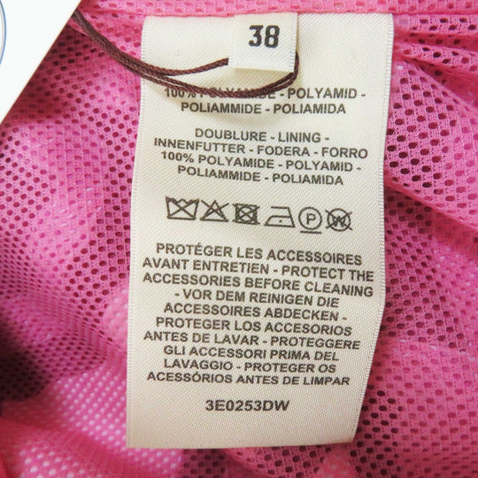 HERMES Vest 3E0253DW Main: 100% nylon Pink Bordeaux Fantaisie d'Etriers Stirrup Fantasy Women 38 Used Authentic