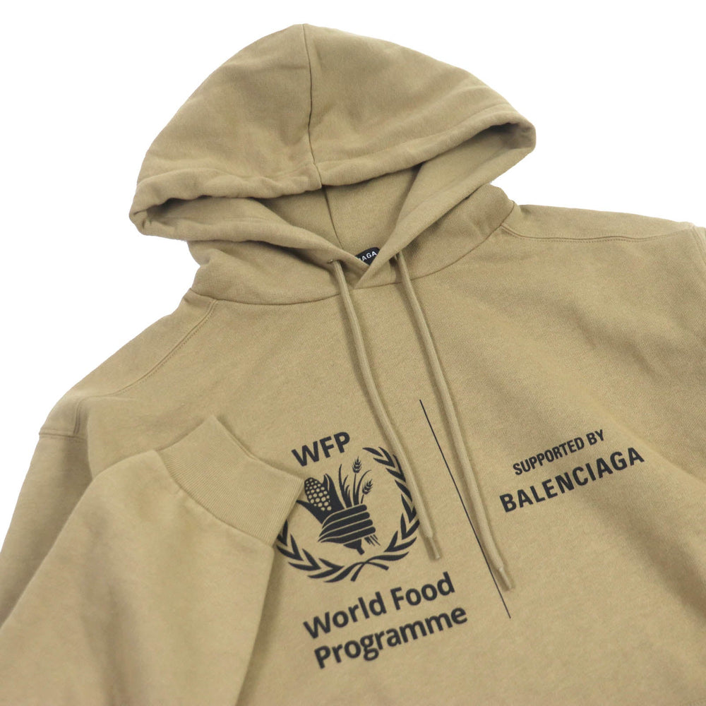 BALENCIAGA Hoodie 600583 Main: 100% cotton beige mens XS Used Authentic