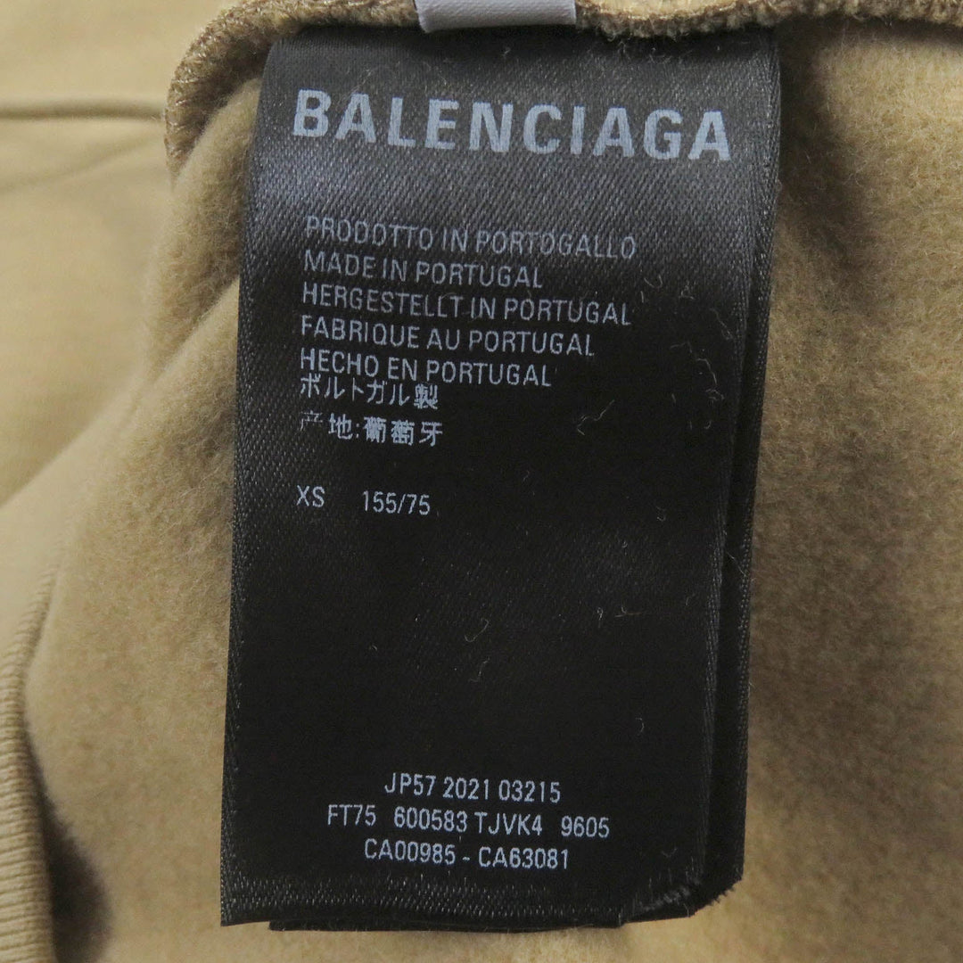 BALENCIAGA Hoodie 600583 Main: 100% cotton beige mens XS Used Authentic