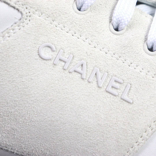 CHANEL Low cut sneakers G45471 Main: Leather, Main: Suede leather white mens 43 Used Authentic