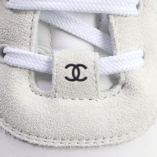 CHANEL Low cut sneakers G45471 Main: Leather, Main: Suede leather white mens 43 Used Authentic