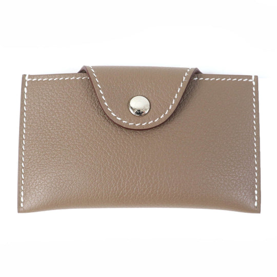 HERMES Card Case Main: Evercolor Etope Iliad Women Used Authentic