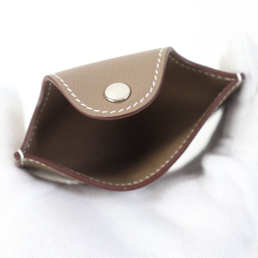 HERMES Card Case Main: Evercolor Etope Iliad Women Used Authentic