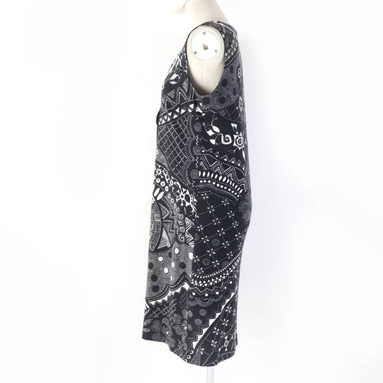 LEONARD FASHION one piece 0330802 Main: 100% cotton black Women 40 Used Authentic