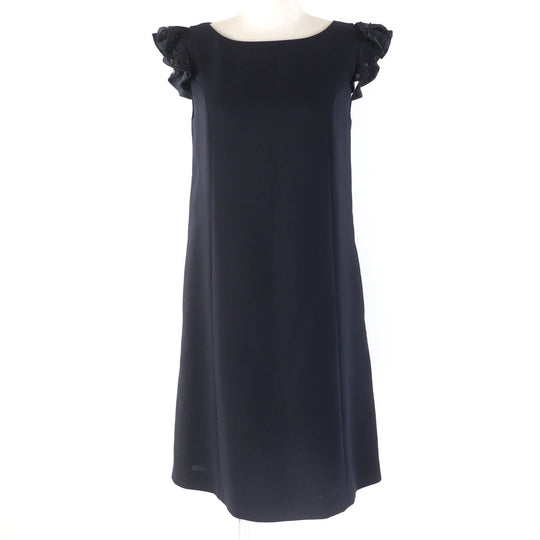 FOXEY one piece 39335 Main: 80% wool, Main: 20% polyester, Lining: 100% cupra, Part: 100% cotton Dark navy Women 38 Used Authentic