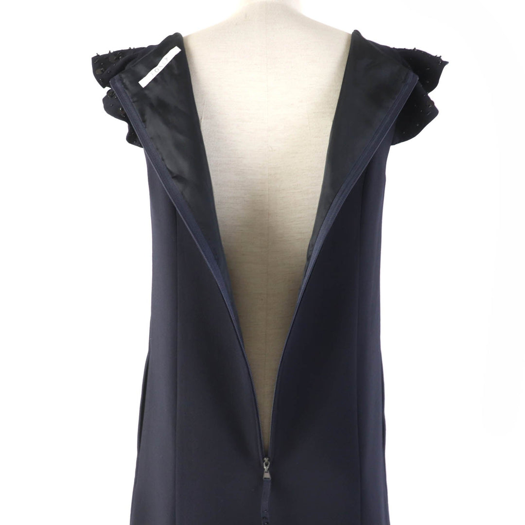 FOXEY one piece 39335 Main: 80% wool, Main: 20% polyester, Lining: 100% cupra, Part: 100% cotton Dark navy Women 38 Used Authentic