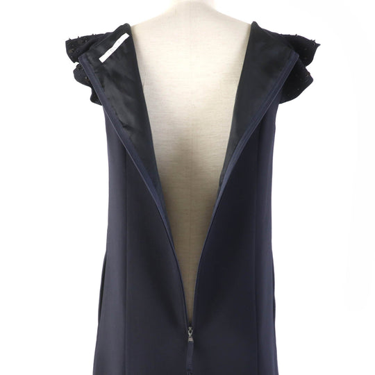 FOXEY one piece 39335 Main: 80% wool, Main: 20% polyester, Lining: 100% cupra, Part: 100% cotton Dark navy Women 38 Used Authentic