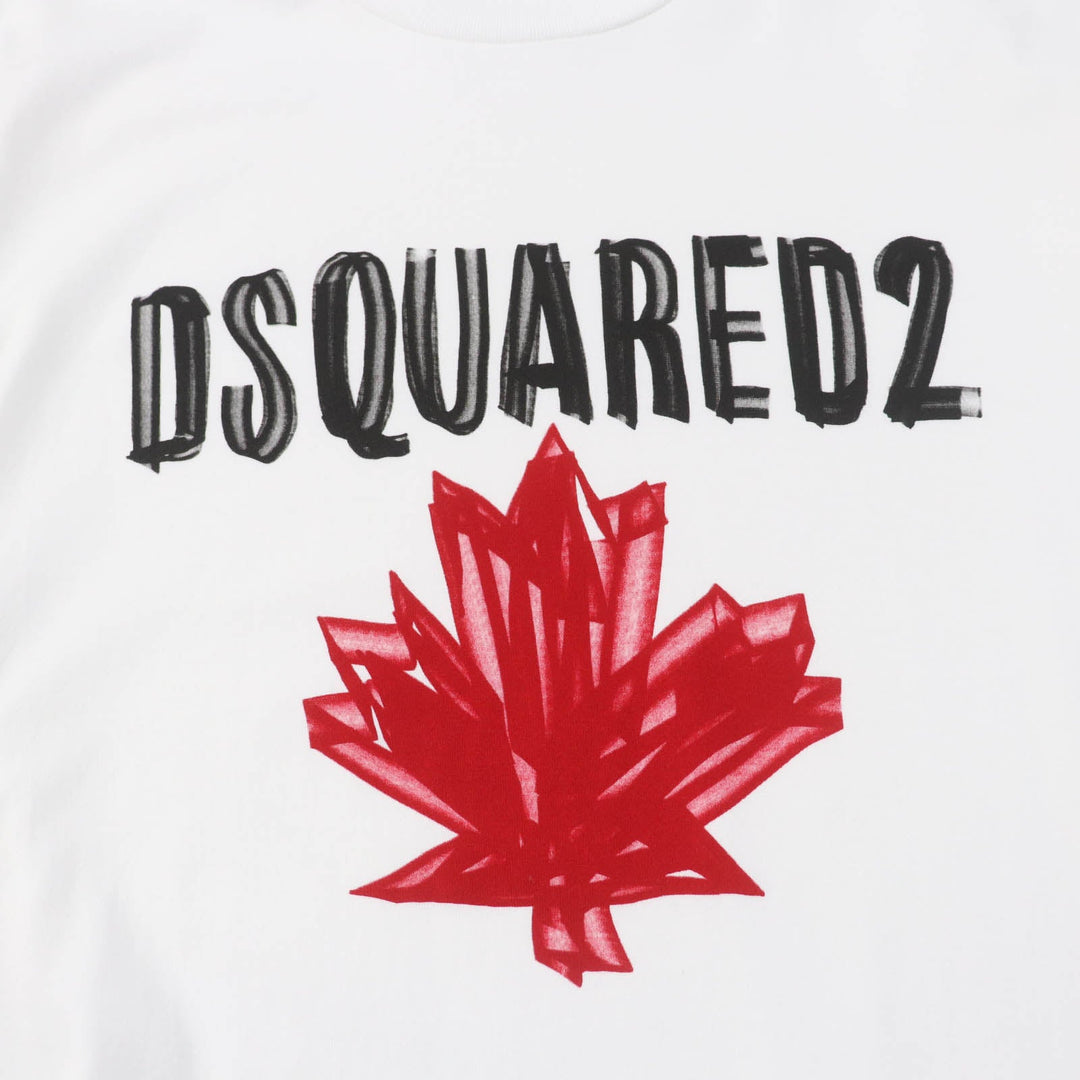 DSQUARED2 Short sleeve T-shirt S75GD0156 Main: 100% cotton white Women M Used Authentic