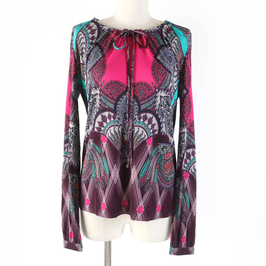 ETRO blouse Main: 100% rayon multicolor Women 40 Used Authentic