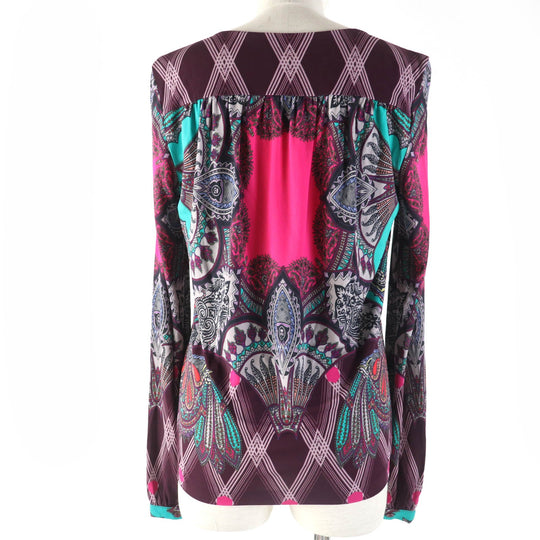 ETRO blouse Main: 100% rayon multicolor Women 40 Used Authentic