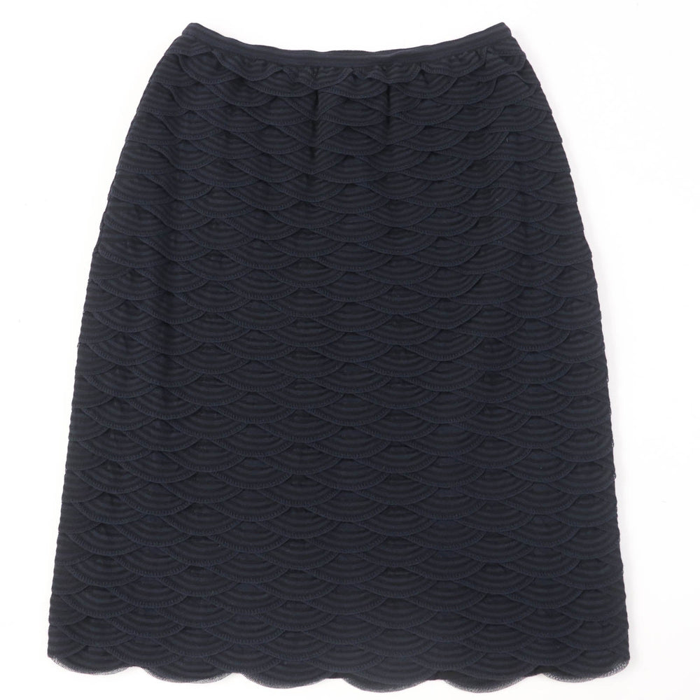 CHANEL Tight Skirt P41318K03035 Main: 43% rayon, 41% cotton, 16% nylon Black navy Women 38 Used Authentic