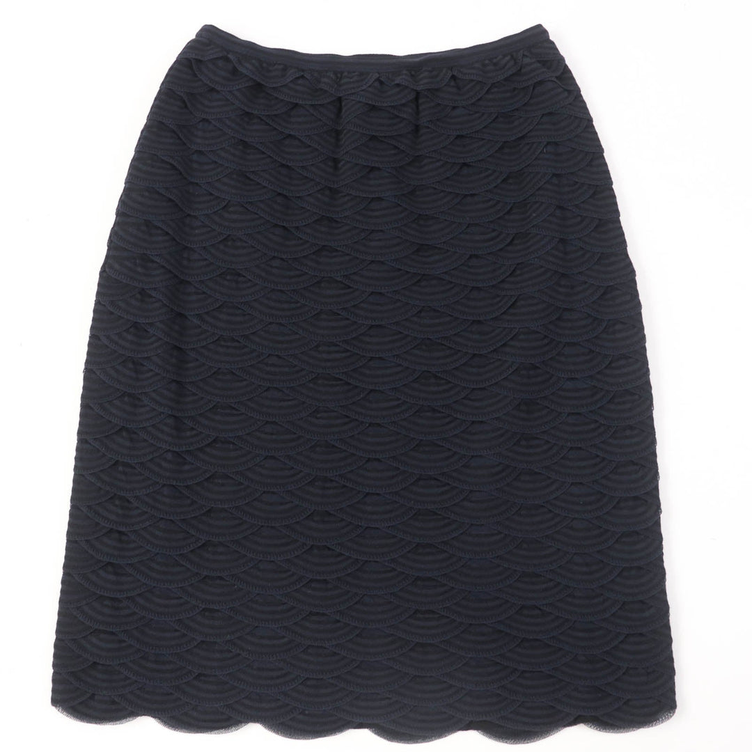 CHANEL Tight Skirt P41318K03035 Main: 43% rayon, 41% cotton, 16% nylon Black navy Women 38 Used Authentic