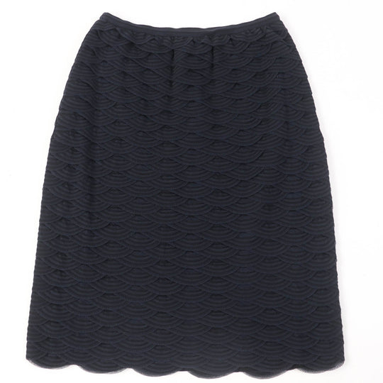 CHANEL Tight Skirt P41318K03035 Main: 43% rayon, 41% cotton, 16% nylon Black navy Women 38 Used Authentic