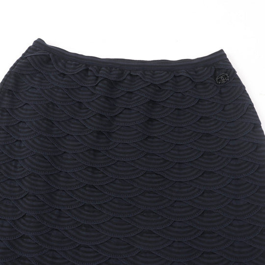 CHANEL Tight Skirt P41318K03035 Main: 43% rayon, 41% cotton, 16% nylon Black navy Women 38 Used Authentic