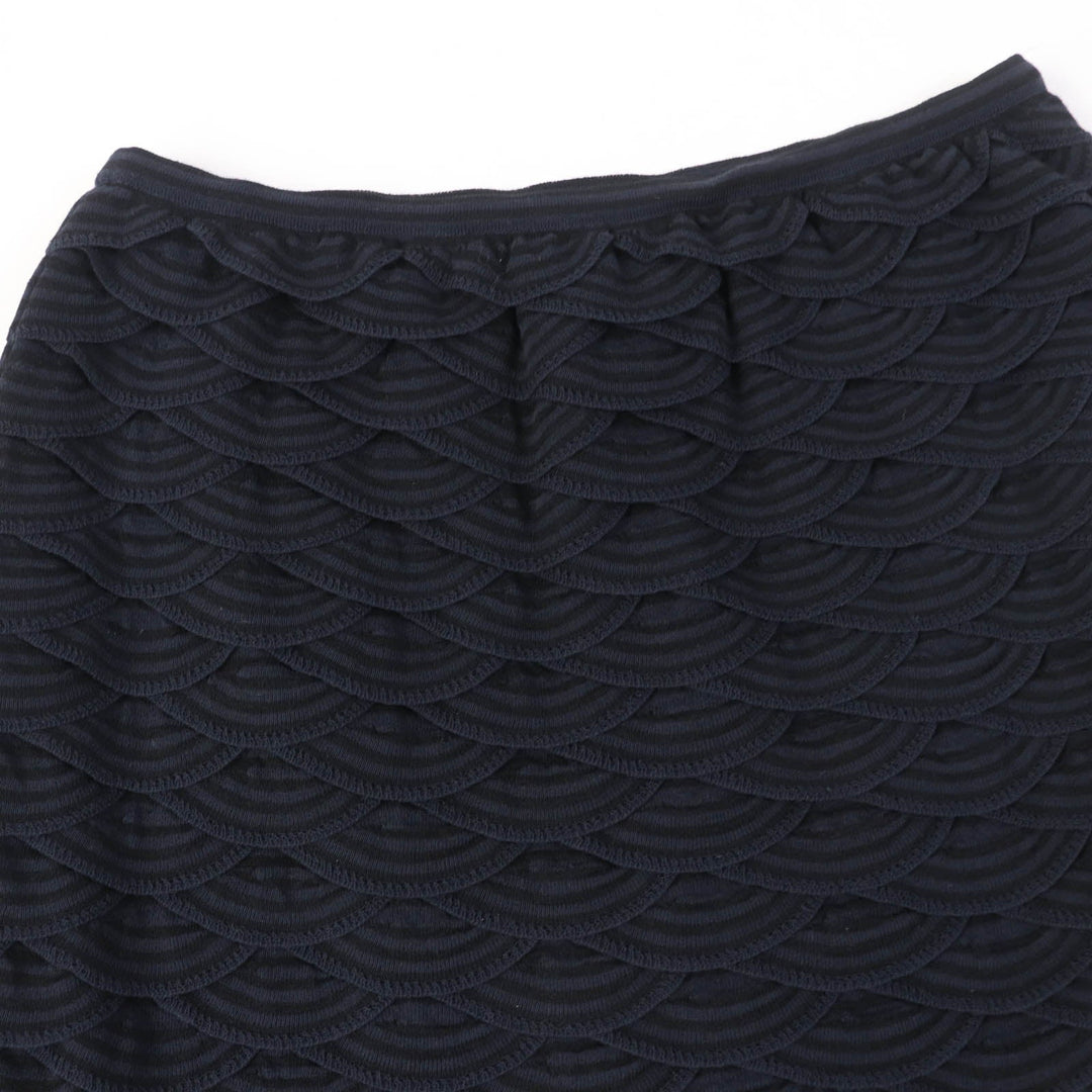 CHANEL Tight Skirt P41318K03035 Main: 43% rayon, 41% cotton, 16% nylon Black navy Women 38 Used Authentic