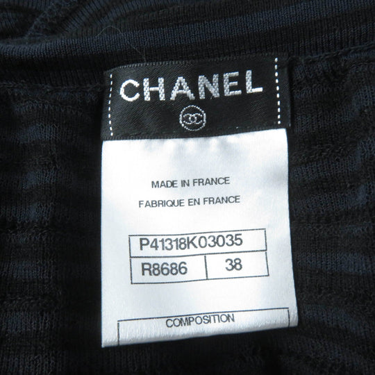 CHANEL Tight Skirt P41318K03035 Main: 43% rayon, 41% cotton, 16% nylon Black navy Women 38 Used Authentic