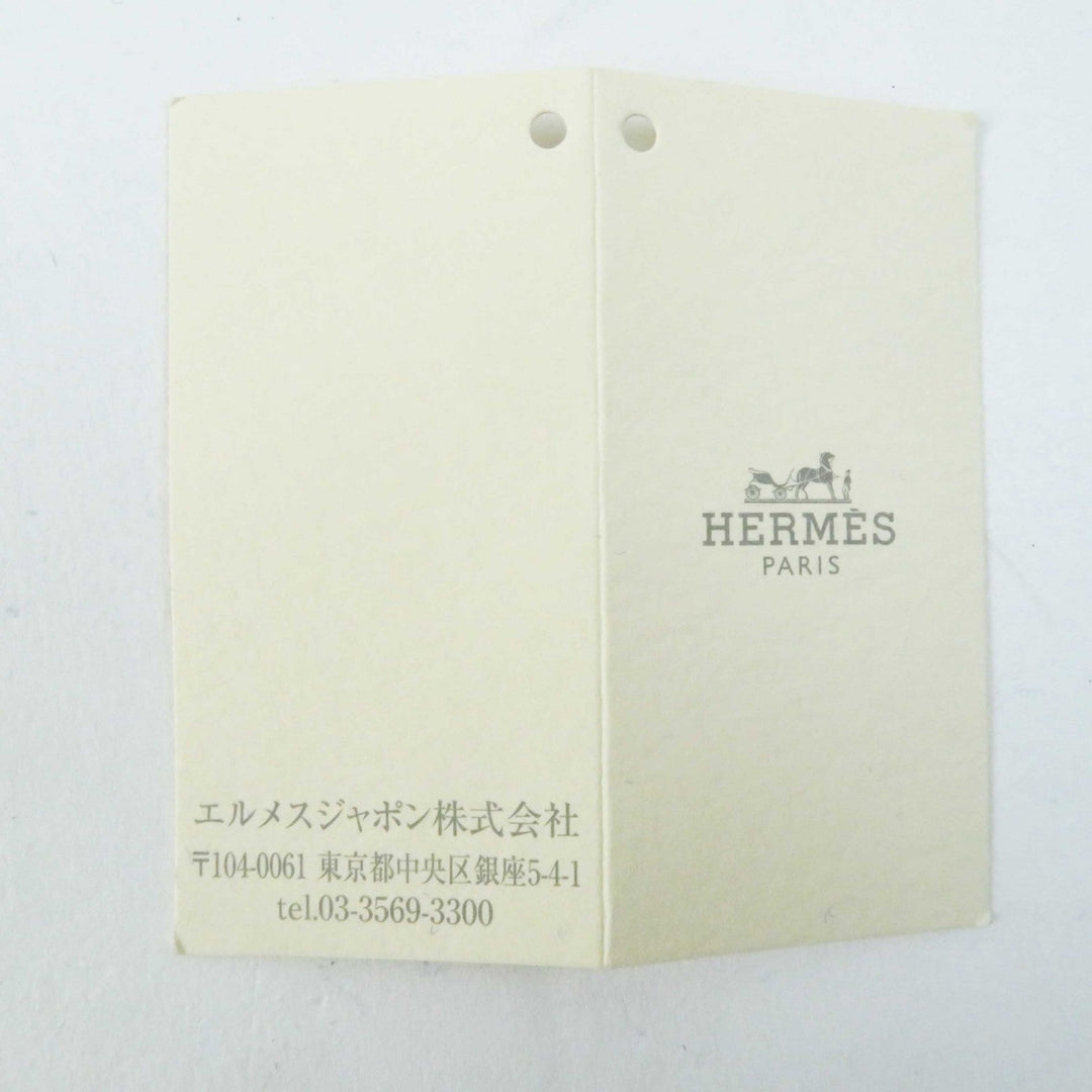 HERMES Cosmetics Pouch Outer: 100% cotton; Lining: 92% cotton, 8% polyurethane; Trim: leather Blue type ESCALE TROUSSE TOILE H Escal Women Used Authentic