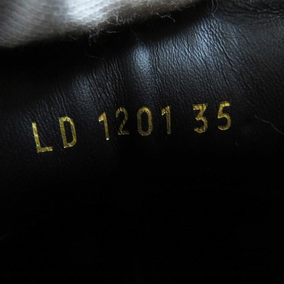 LOUIS VUITTON short boots Part: Leather Black White LV squad line Women 35 Used Authentic