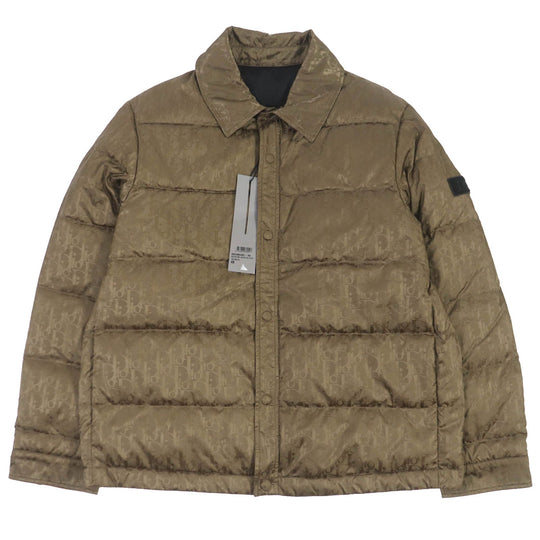 Dior HOMME Down jacket 293C436A4462 Main: 100% nylon, Part: 100% polyester, Filling: 90% down, Filling: 10% feather, Trimming: 50% nylon, 50% polyvinyl chloride Marron mens 48 Used Authentic