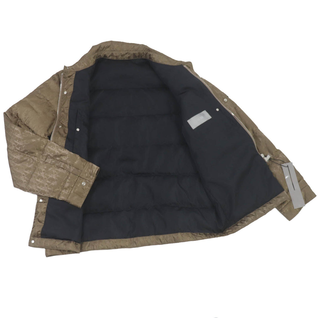 Dior HOMME Down jacket 293C436A4462 Main: 100% nylon, Part: 100% polyester, Filling: 90% down, Filling: 10% feather, Trimming: 50% nylon, 50% polyvinyl chloride Marron mens 48 Used Authentic