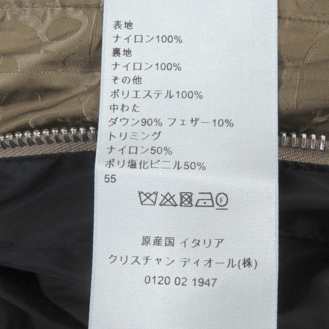 Dior HOMME Down jacket 293C436A4462 Main: 100% nylon, Part: 100% polyester, Filling: 90% down, Filling: 10% feather, Trimming: 50% nylon, 50% polyvinyl chloride Marron mens 48 Used Authentic