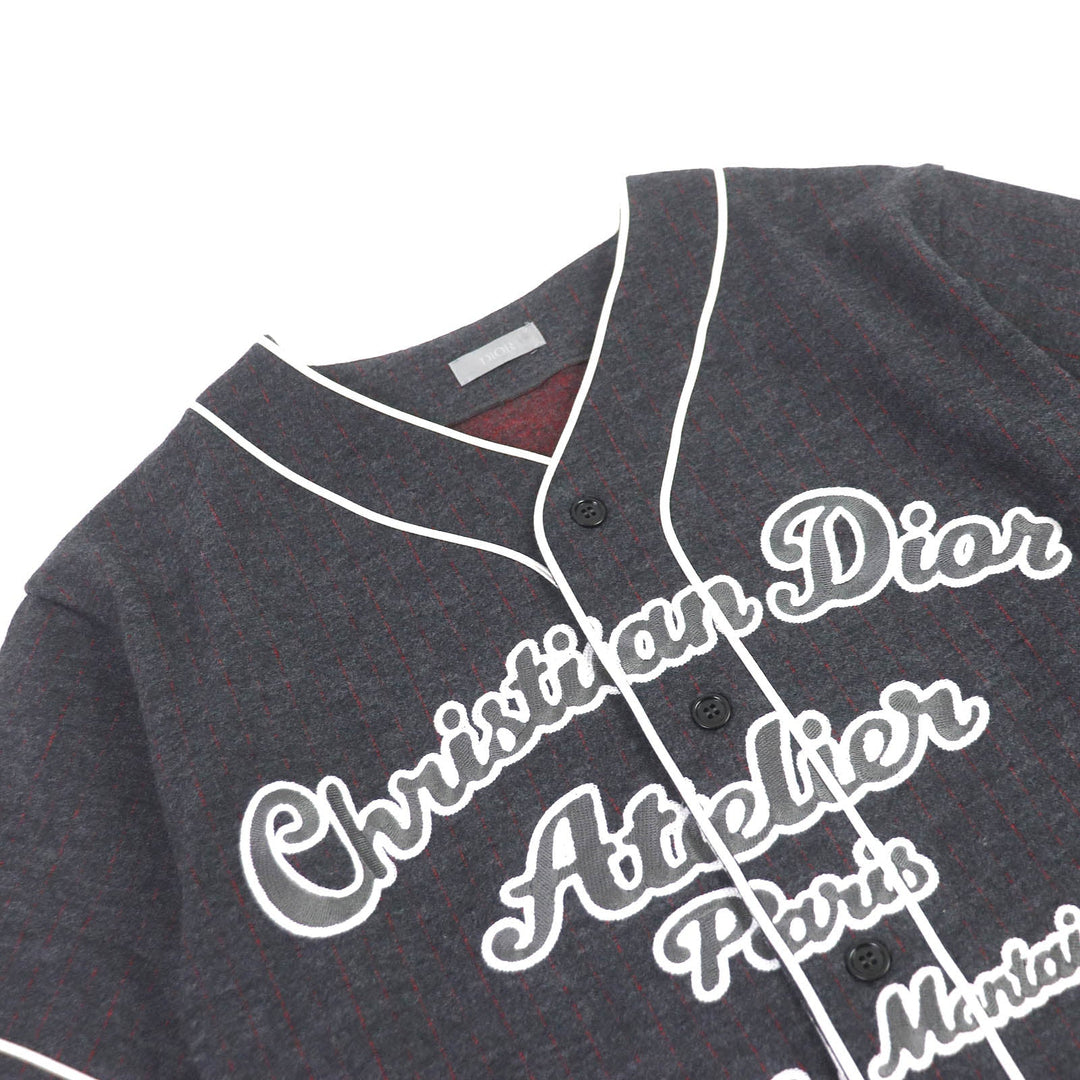 Dior HOMME Short sleeve T-shirt 213J530A0663 Main: 74% wool, Main: 26% cotton, Part: 100% rayon, Part: 50% cotton, Part: 50% acrylic gray mens S Used Authentic