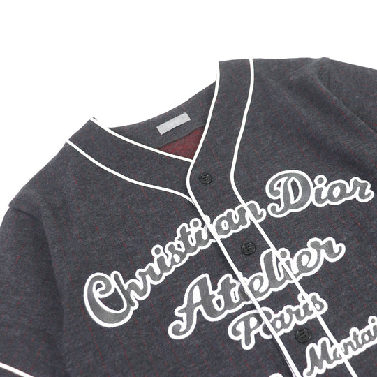 Dior HOMME Short sleeve T-shirt 213J530A0663 Main: 74% wool, Main: 26% cotton, Part: 100% rayon, Part: 50% cotton, Part: 50% acrylic gray mens S Used Authentic